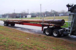 a pole being transported